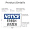 Signmission Fresh Water, 10 in W x Rectangle, Plastic OS-2PACK-NS-P-710-L-12924 - alternate 2